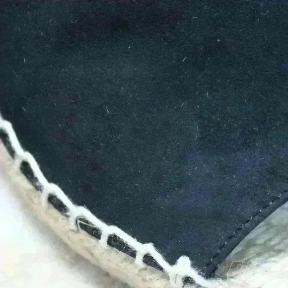 Etienne Aigner Espadrille Lace Up Ankle Strap Black Suede Open Toe Sandal 6 - Picture 4 of 13